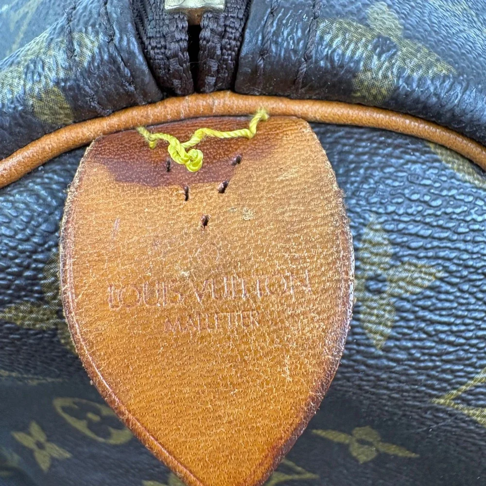 Louis Vuitton Keepall 60 Monogram Canvas Duffle Bag Brown Vintage FH1920